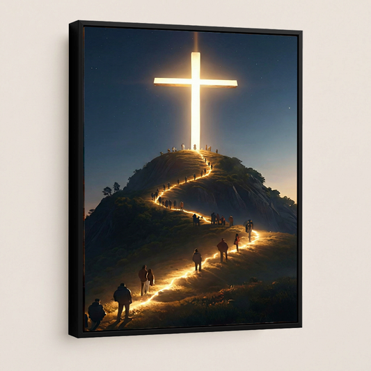Path to the Radiant Cross — Christian Canvas Wall Art