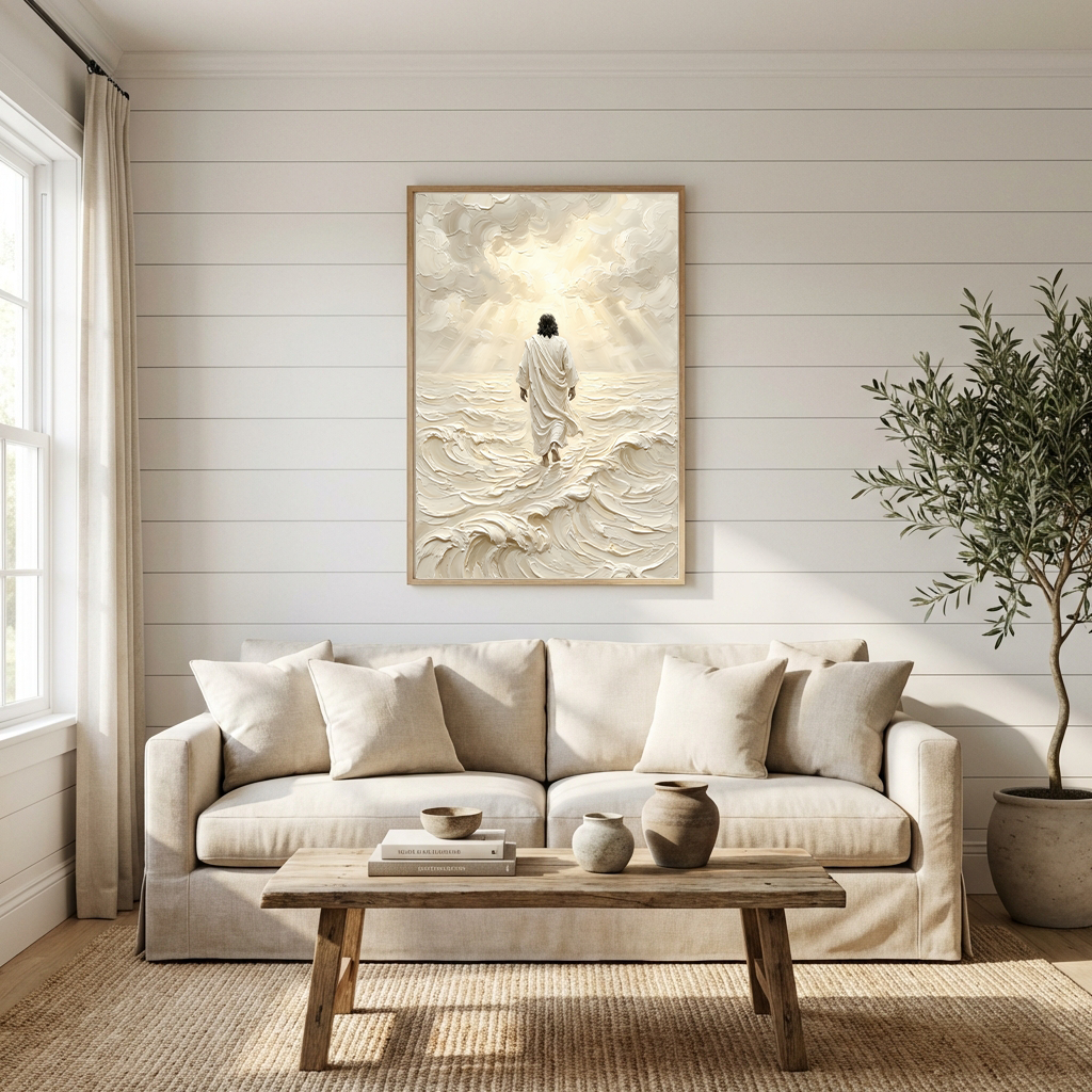 Jesus Walking on Water — Christian Canvas Wall Art