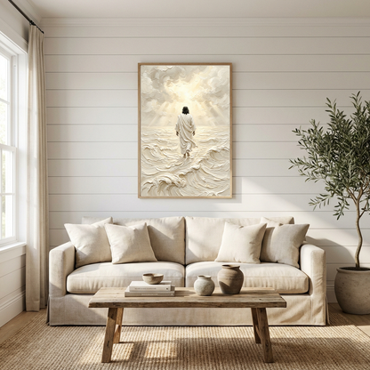 Jesus Walking on Water — Christian Canvas Wall Art