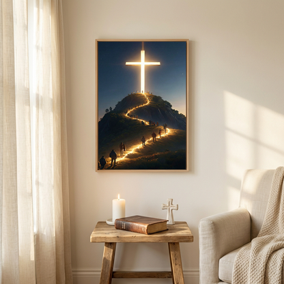 Path to the Radiant Cross — Christian Canvas Wall Art