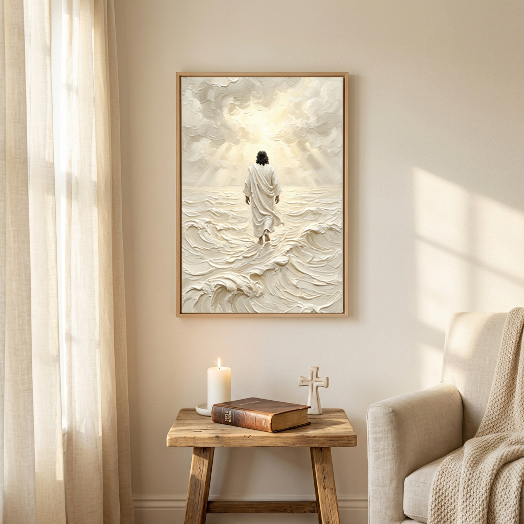 Jesus Walking on Water — Christian Canvas Wall Art