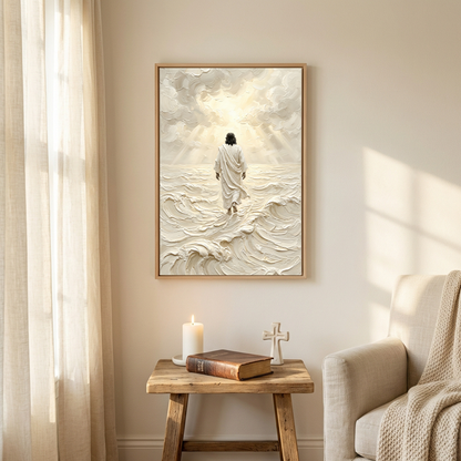 Jesus Walking on Water — Christian Canvas Wall Art