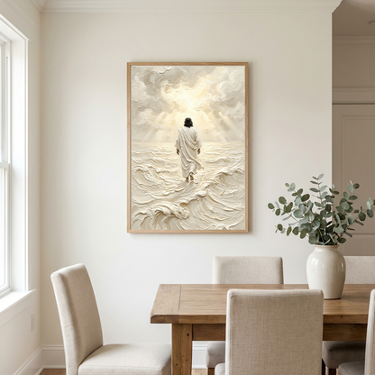 Jesus Walking on Water — Christian Canvas Wall Art