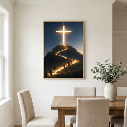 Path to the Radiant Cross — Christian Canvas Wall Art