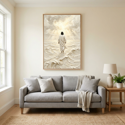 Jesus Walking on Water — Christian Canvas Wall Art