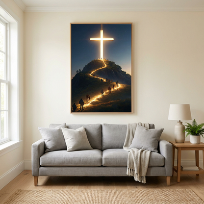 Path to the Radiant Cross — Christian Canvas Wall Art