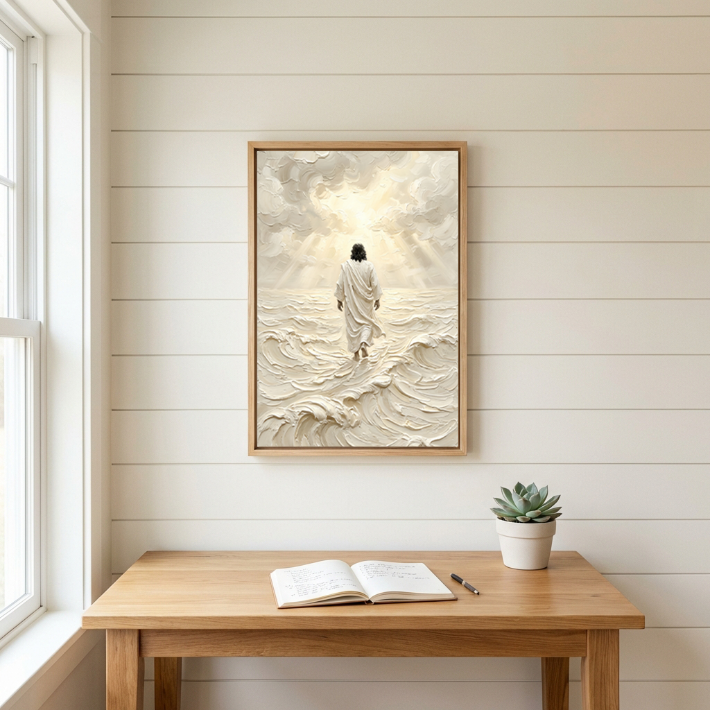 Jesus Walking on Water — Christian Canvas Wall Art