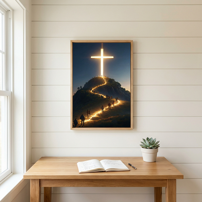 Path to the Radiant Cross — Christian Canvas Wall Art