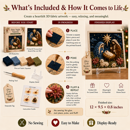 3D Christian Fabric Poke Art Kit