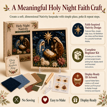 3D Christian Fabric Poke Art Kit