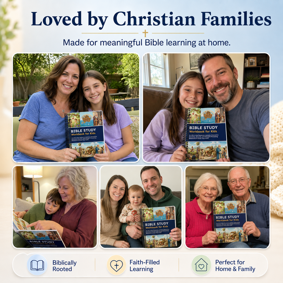 Bible Study Workbook for Kids – 52 Lessons & Activities