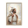 Jesus Carrying the Lost Lamb — Christian Canvas Wall Art