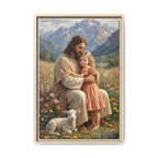 Jesus Hugging Child — Christian Canvas Wall Art