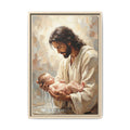 Jesus Baptizing Infant Child — Christian Canvas Wall Art