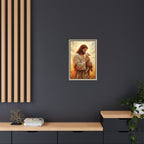 Jesus Holding Lost Lamb — Christian Canvas Wall Art