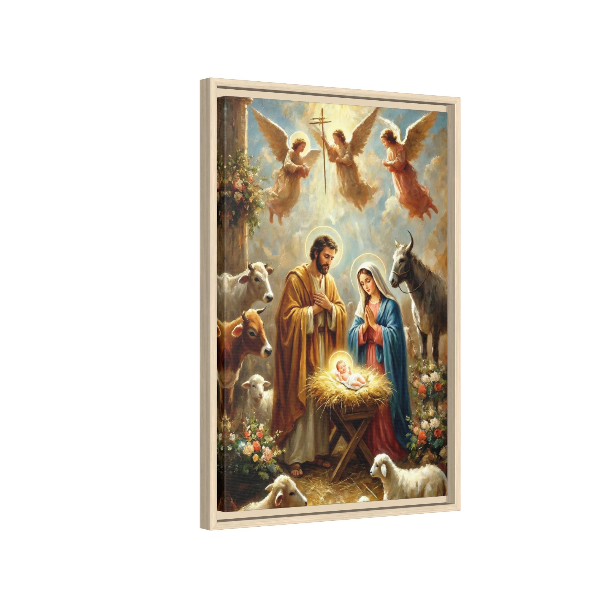 Nativity Scene Holy Family — Christian Canvas Wall Art