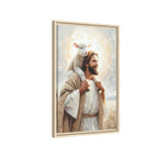 Jesus Carrying the Lost Lamb — Christian Canvas Wall Art