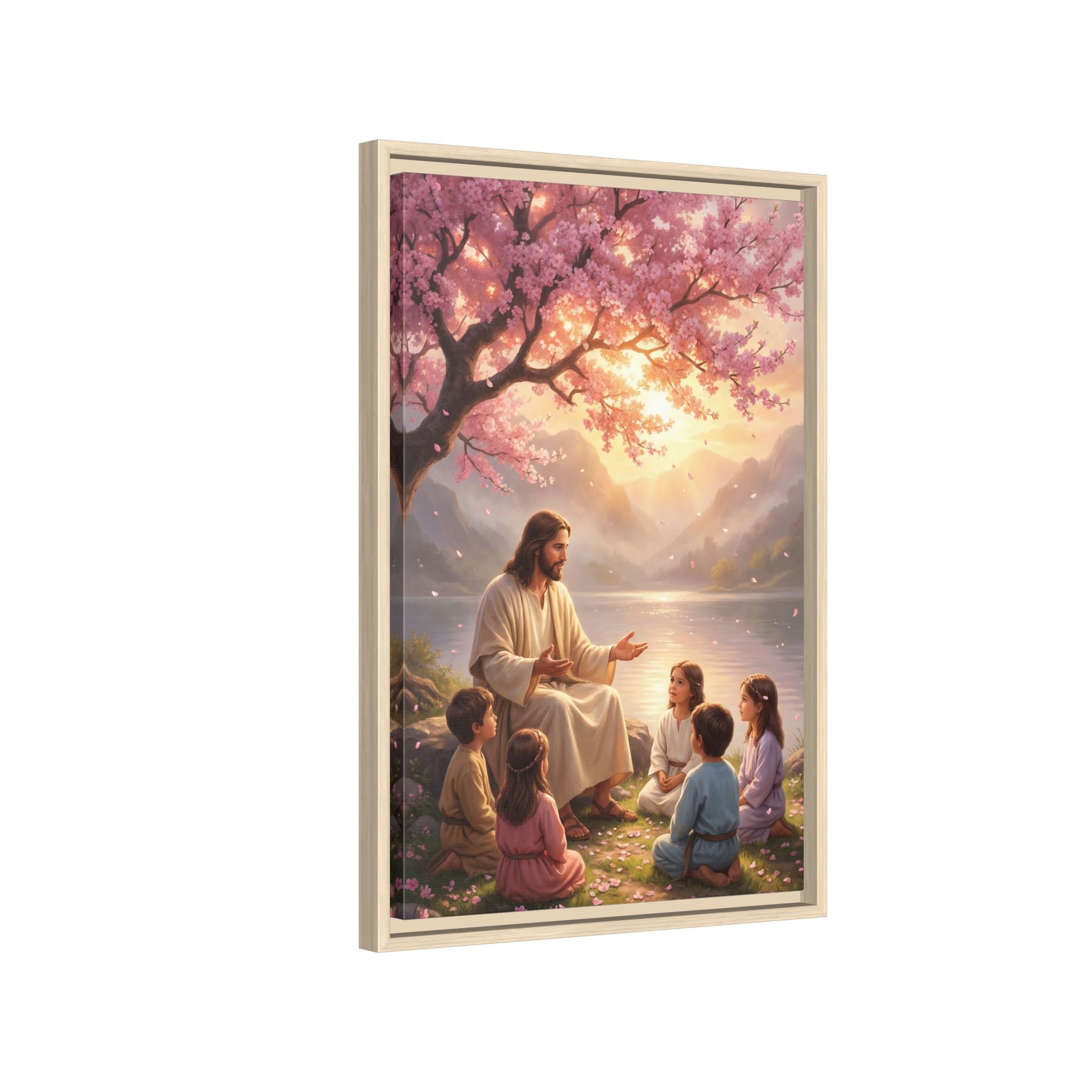 Jesus Teaching Children — Christian Canvas Wall Art