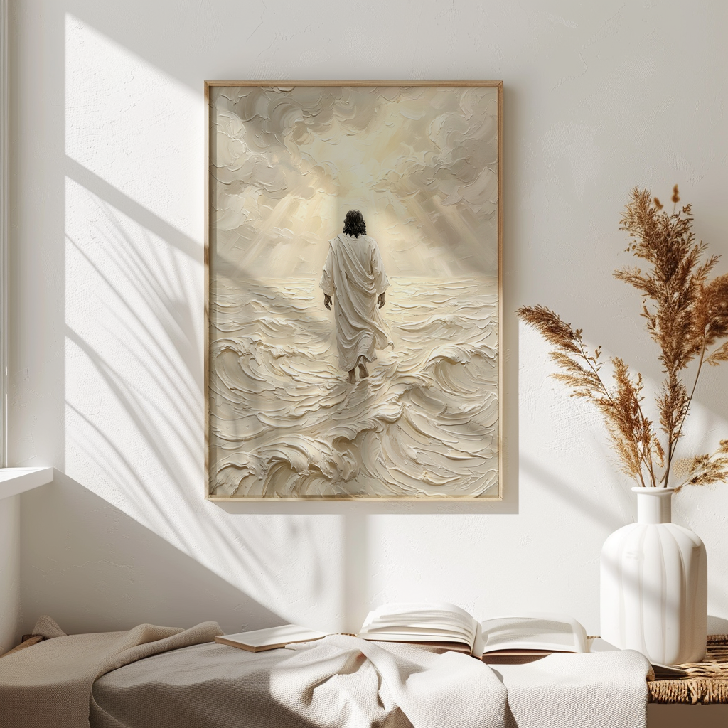 Jesus Walking on Water — Christian Canvas Wall Art