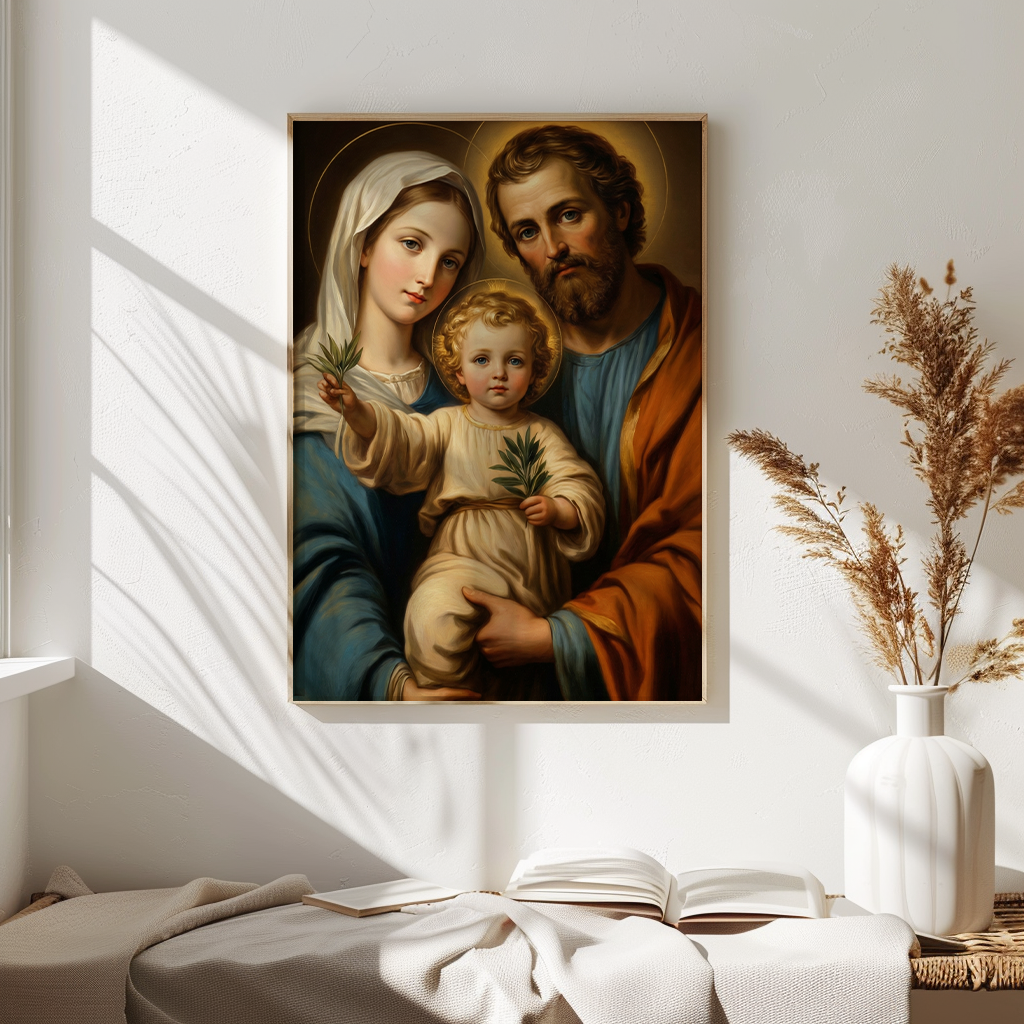 Holy Family Jesus Mary Joseph — Christian Canvas Wall Art