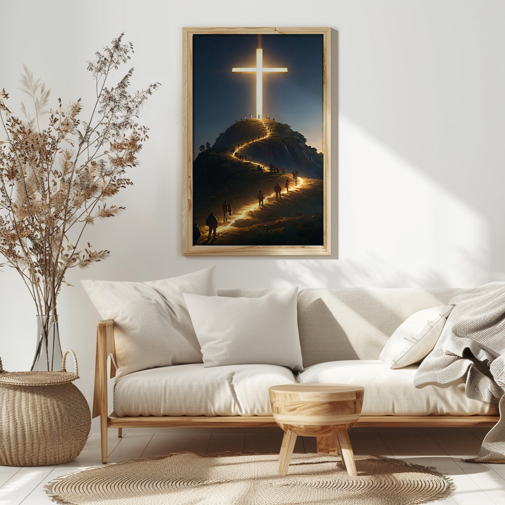 Path to the Radiant Cross — Christian Canvas Wall Art