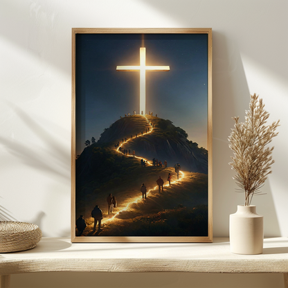 Path to the Radiant Cross — Christian Canvas Wall Art