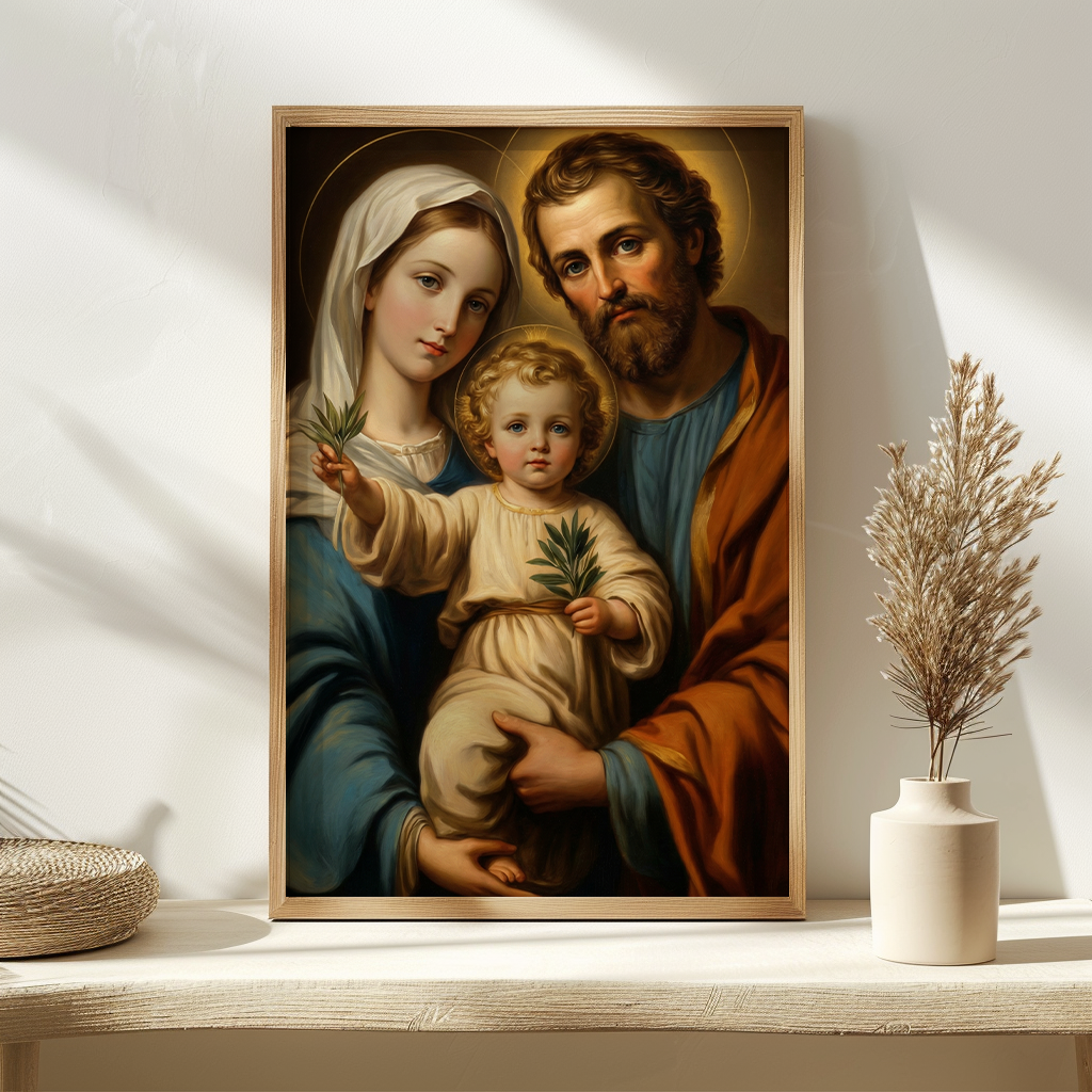 Holy Family Jesus Mary Joseph — Christian Canvas Wall Art