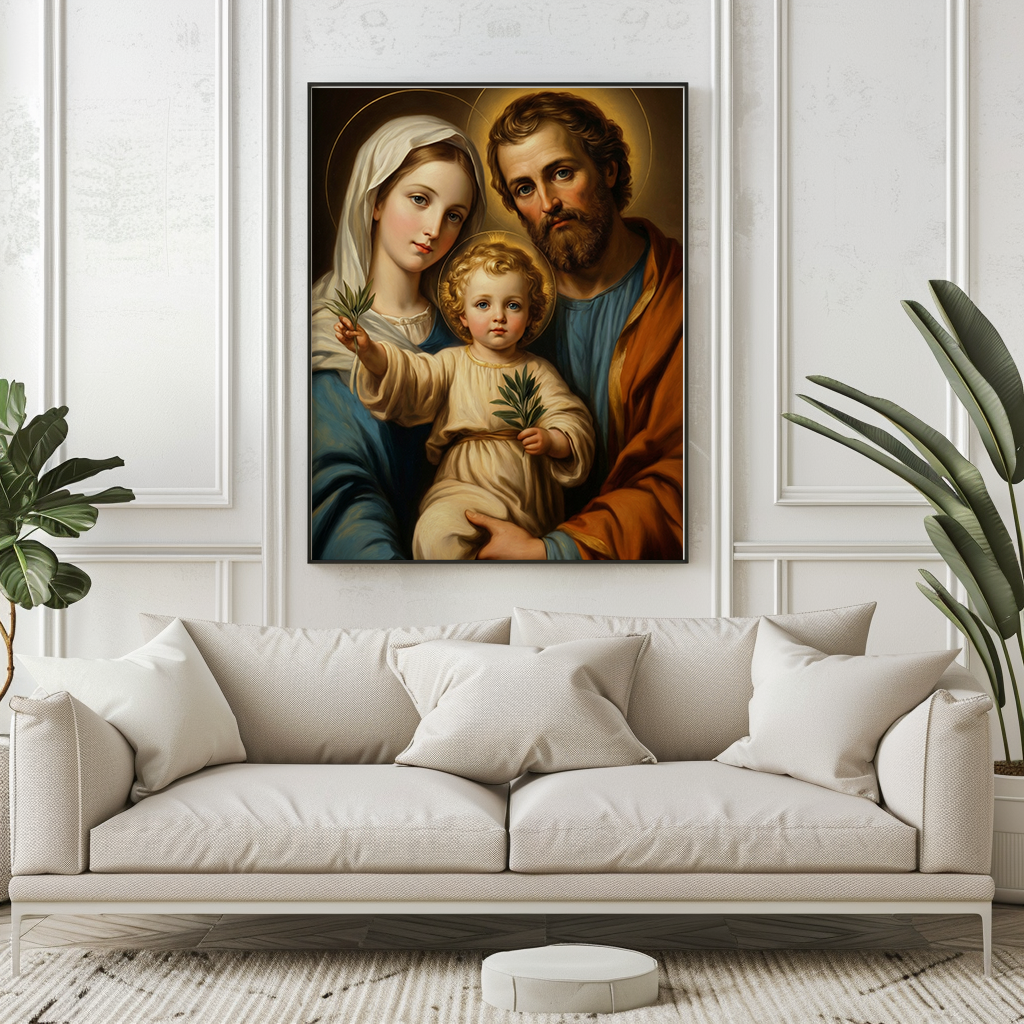 Holy Family Jesus Mary Joseph — Christian Canvas Wall Art