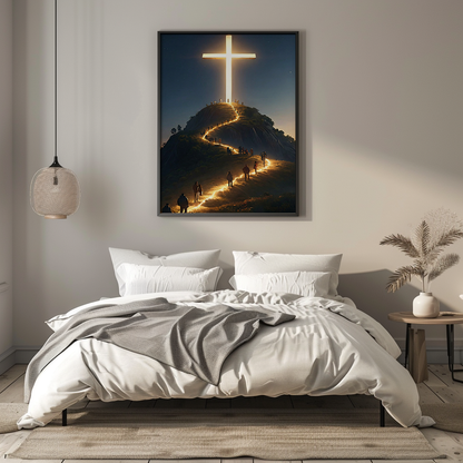 Path to the Radiant Cross — Christian Canvas Wall Art