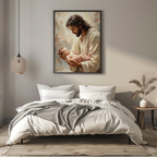 Jesus Baptizing Infant Child — Christian Canvas Wall Art