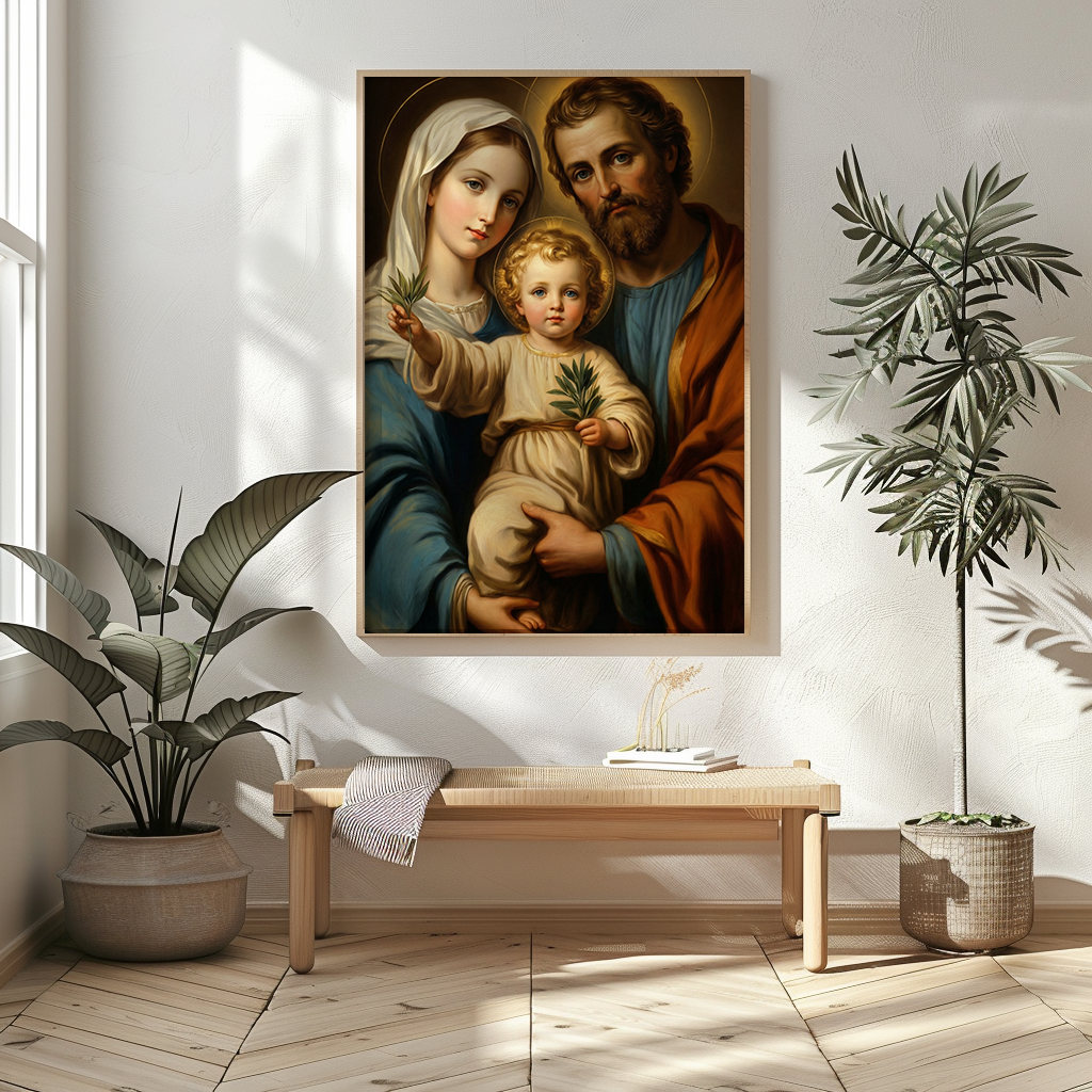 Holy Family Jesus Mary Joseph — Christian Canvas Wall Art