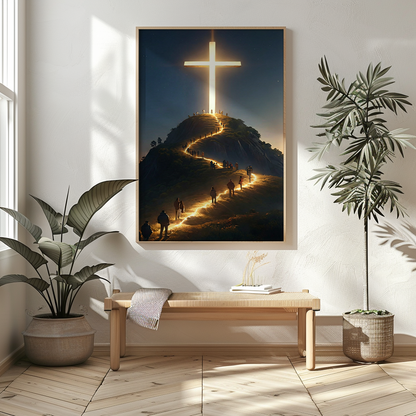 Path to the Radiant Cross — Christian Canvas Wall Art