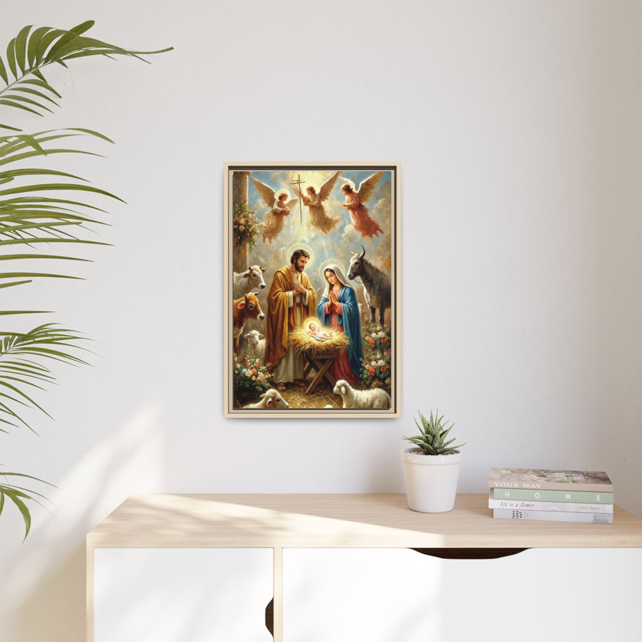 Nativity Scene Holy Family — Christian Canvas Wall Art