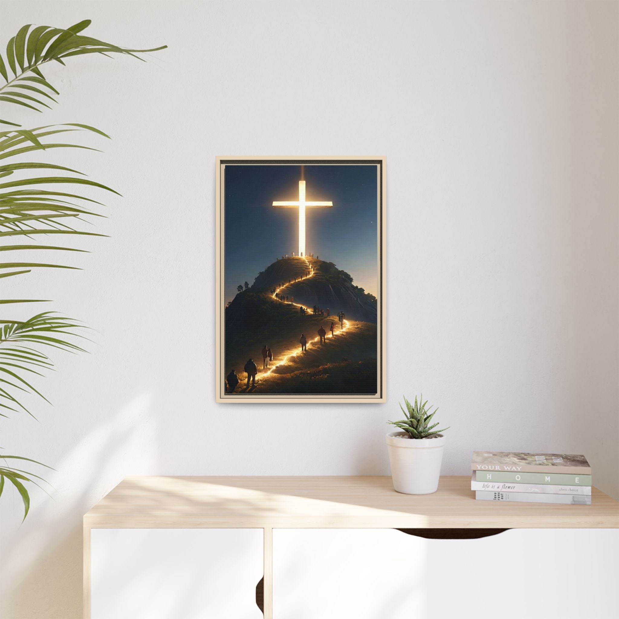 Path to the Radiant Cross — Christian Canvas Wall Art