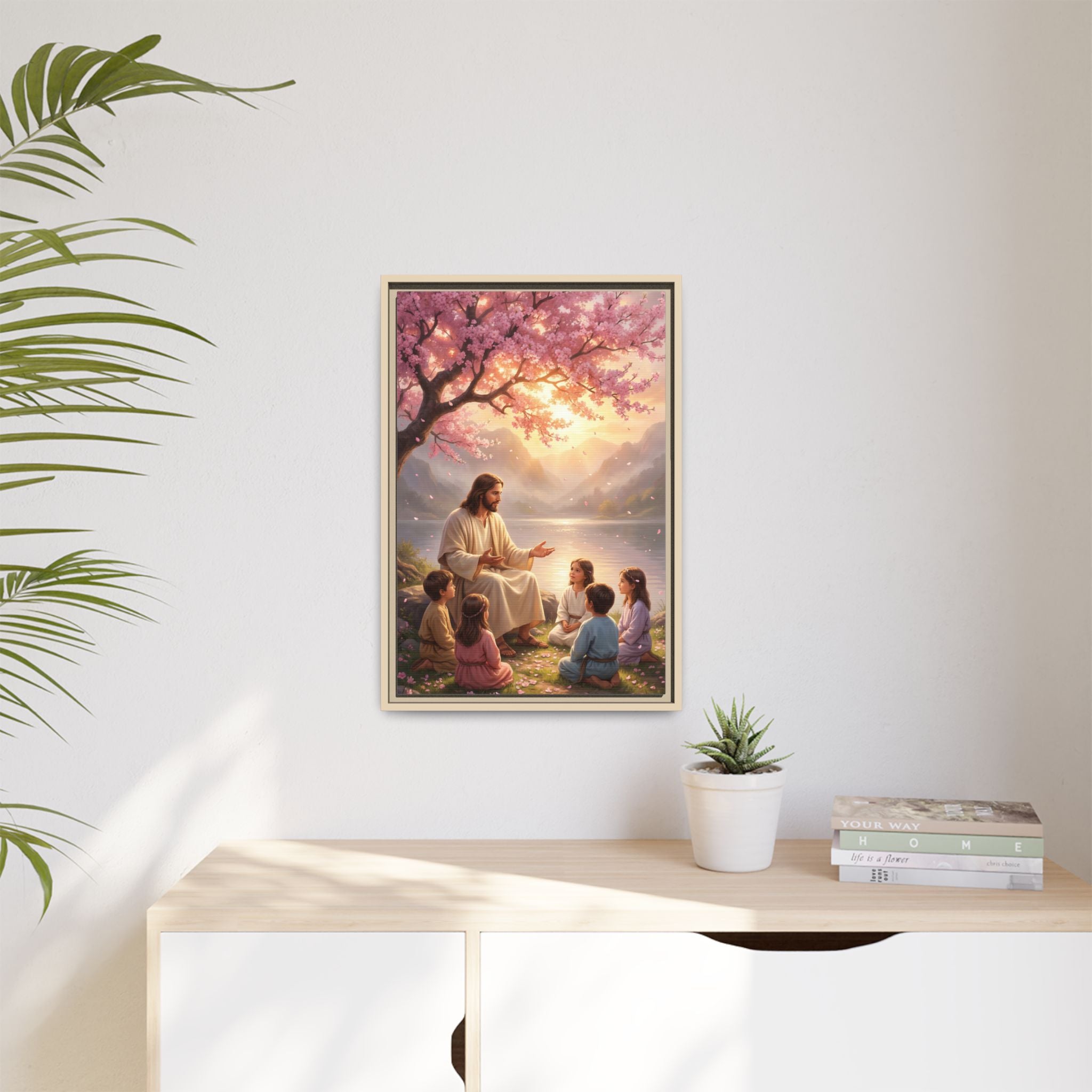 Jesus Teaching Children — Christian Canvas Wall Art