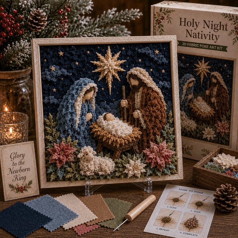 3D Christian Fabric Poke Art Kit