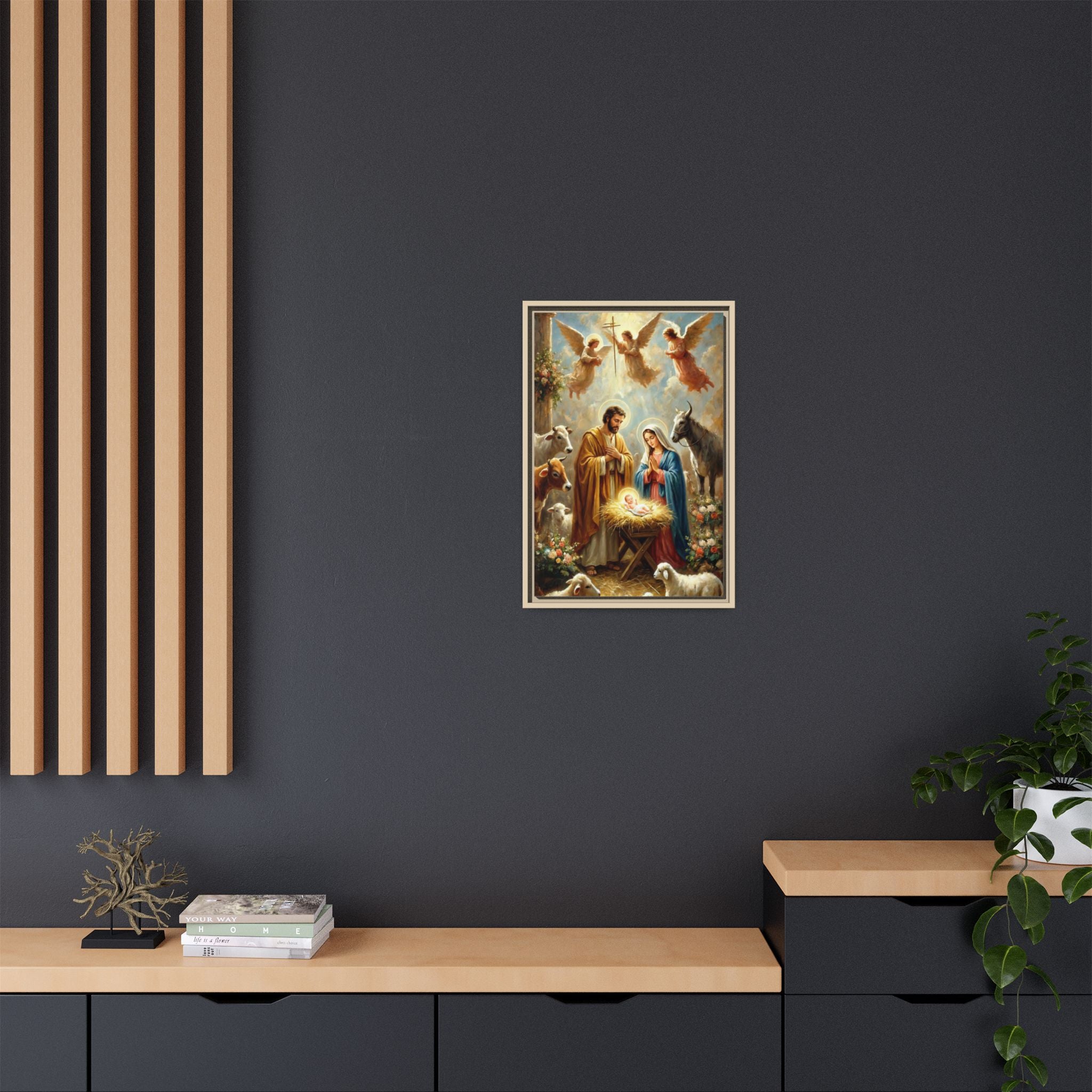 Nativity Scene Holy Family — Christian Canvas Wall Art