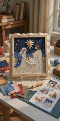 3D Christian Fabric Poke Art Kit